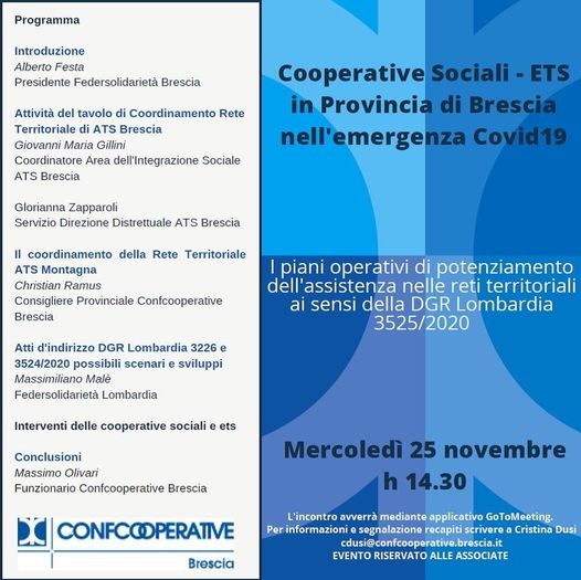 Cooperative sociali- ETS operanti nel sociosanitario